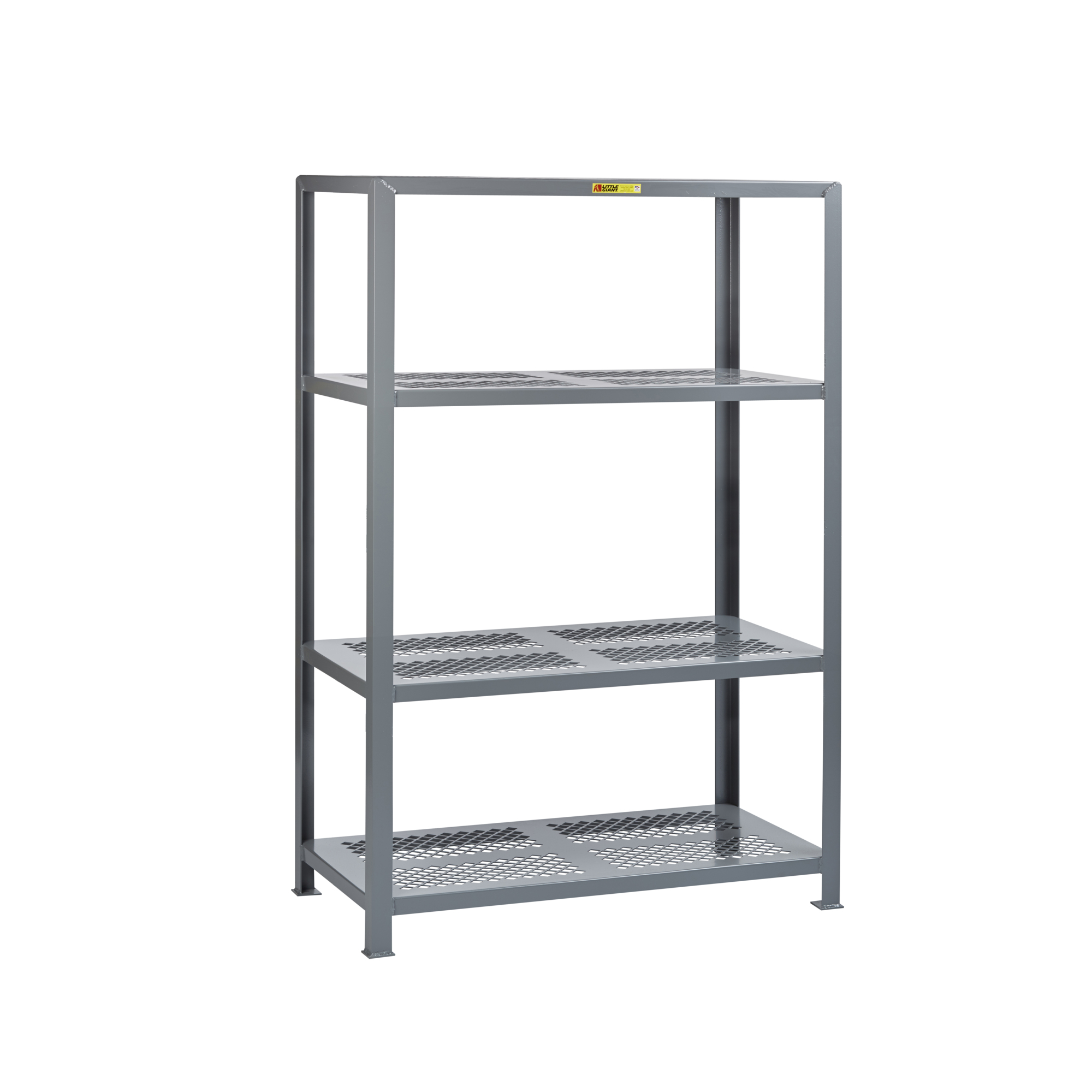 Little Giant Welded Shelving - 30in. D x 72in. W x 72in. H, 4 Perforated Shelves, 1500-Lb. Capacity, Model# 4SHP-3072-72